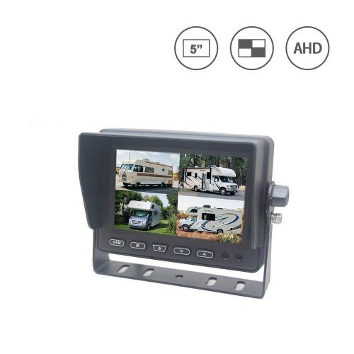 5 Inch AHD IPS LCD Quad View Vehicle Monitor